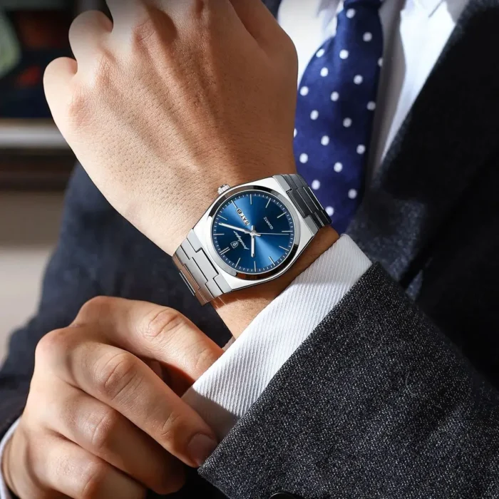 POEDAGAR Luxury Watch For Man Waterproof Luminous Date Week Stainless Steel Men Watch Casual Quartz Men's Watches Male Clock+box - Image 5