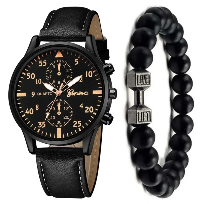 4/2/1pcs Men Sports Watches Set Man Business Quartz Wristwatch Luxury Brown Leather Bracelet Men Casual Clock Watch（no Box） - Image 18