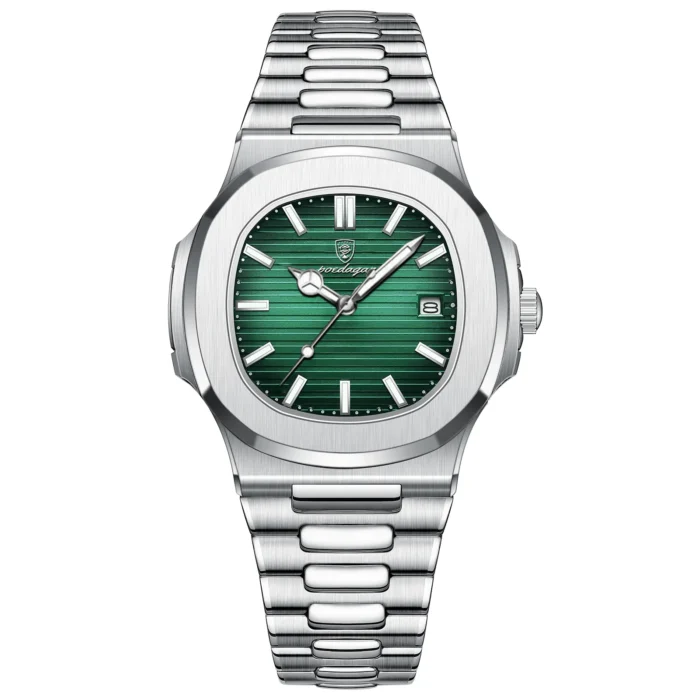 2023 New POEDAGAR Luxury Watch Business Waterproof Male Clock Luminous Date Stainless Steel Square Quartz Men Watch reloj hombre - Image 9