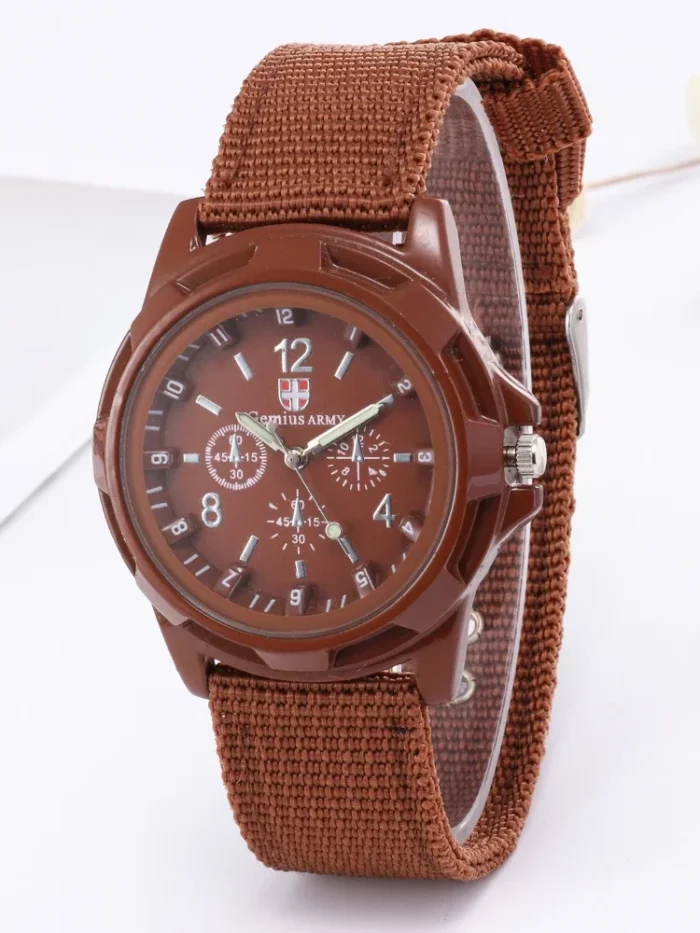 Men Army Watch Nylon Military Male Quartz Watches Fabric Canvas Strap Casual Cool Men's Sport Round Dial Relogios Wristwatch - Image 7