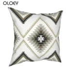 45x45cm Beige Aztec Pillow Case Turkish Kilim Navajo Moroccan Throw Pillow Boho Bohemian Pattern Tribal Decor Vintage Pillowcase