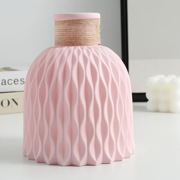 Modern Flower Vase Imitation Ceramic Flower Pot Decoration Home Plastic Vase Flower Arrangement Nordic Style Home Decoration - Image 7