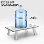 WESTTUNE Mini Camping Table Ultralight Portable Aluminum Alloy Outdoor Table Roll-Up Folding Table for Backpacking Picnic BBQ - Image 3