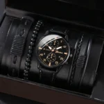 4/2/1pcs Men Sports Watches Set Man Business Quartz Wristwatch Luxury Brown Leather Bracelet Men Casual Clock Watch（no Box） - Image 2
