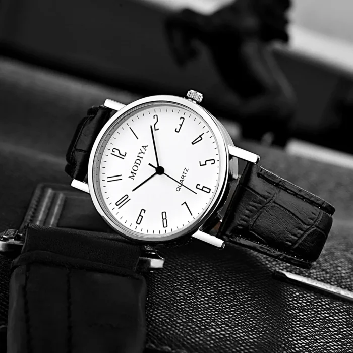 Luxury Men Watches Business Wrist Watch Leather Strap Analog Watches Quartz Wristwatches Clock Men Women Casual Simple Watch - Image 2