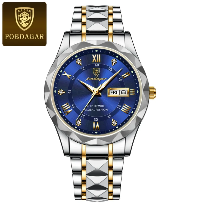 POEDAGAR Luxury Business Man Wristwatch Waterproof Luminous Date Week Men Watch For Men Quartz Clock Leather Men's Watches reloj - Image 13