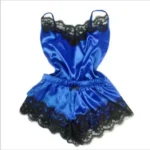 New Women's Pajamas Silk Sexy Pajama Set Black Lace V-Neck Pajama Suspender Top and Shorts Lace Pajama Set Home Underwear Dress - Image 12