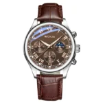 New Fashion Mens Watches Waterproof Sports Quartz Watch for Men Women Boy Wristwatch Roman Numerals Clock Silver Brown - Image 6