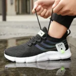 Men Casual Sport Shoes Breathable Lightweight Sneakers Outdoor Mesh Black Running Shoes Athletic Jogging Tenis Walking Shoes - Image 7