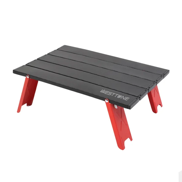 WESTTUNE Mini Camping Table Ultralight Portable Aluminum Alloy Outdoor Table Roll-Up Folding Table for Backpacking Picnic BBQ - Image 9