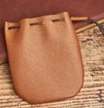NASVA Genuine Leather  Coin Purse Men Women  Vintage Small Coin Wallet Hard Leather Money Pocket Drawstring Storage Bag - Image 10