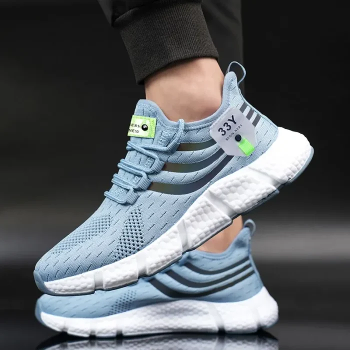 Men Casual Sport Shoes Breathable Lightweight Sneakers Outdoor Mesh Black Running Shoes Athletic Jogging Tenis Walking Shoes - Image 1