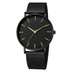 Men Watch Magnetic Bracelet Ultra Thin Quartz Watch Men Slim Mesh Steel Waterproof Sport Watch Black Relogio Masculino - Image 4
