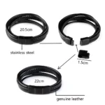 Classic Genuine Leather Bracelet Men’s Multi Layer Brided Leather Stainless Steel Magnetic Clasp Bangle for Men Jewelry Gift - Image 6