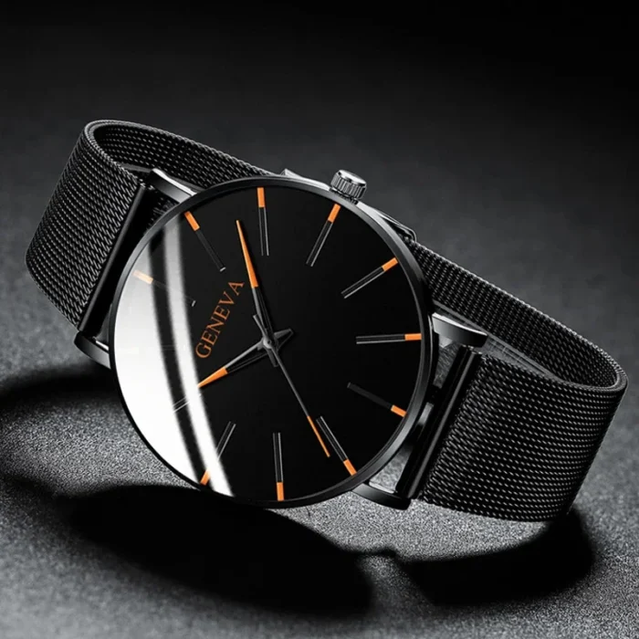 2024 Minimalist Men Fashion Watches Ultra Thin Simple Men Business Stainless Steel Mesh Belt Quartz Watch Gift Relogio Masculino - Image 4
