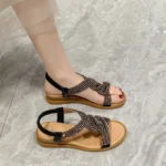 2024 Summer New Designer Platform Sandals Women Fashion Casual Roman Shoes Female Solid Color Crystal Sandalias Mujer - Image 5