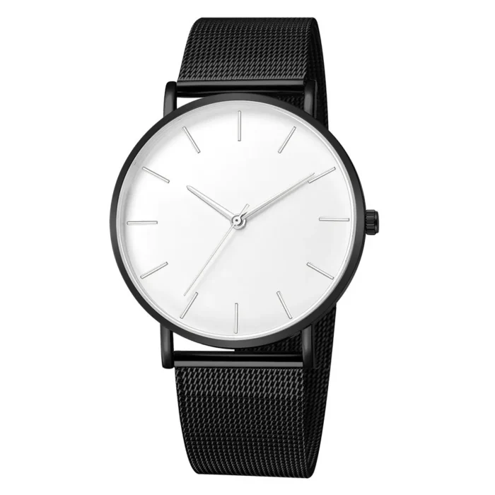 Men Watch Magnetic Bracelet Ultra Thin Quartz Watch Men Slim Mesh Steel Waterproof Sport Watch Black Relogio Masculino - Image 7