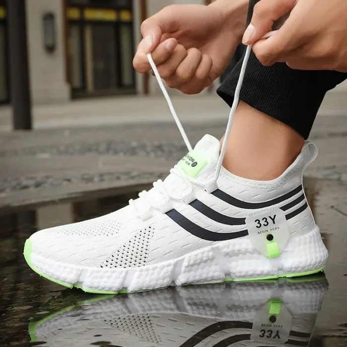 Men Casual Sport Shoes Breathable Lightweight Sneakers Outdoor Mesh Black Running Shoes Athletic Jogging Tenis Walking Shoes - Image 9