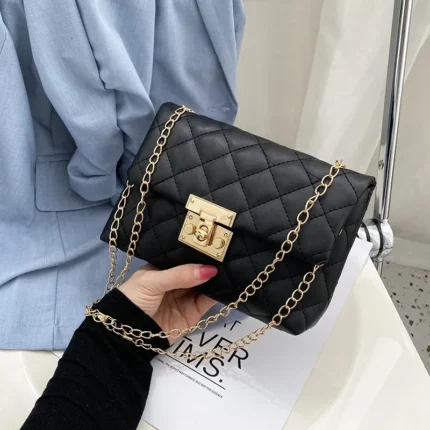 Embroidery Thread Small PU Leather Crossbody Bags For Women 2024 Trend Handbag Female Casual Branded Shoulder Handbags New