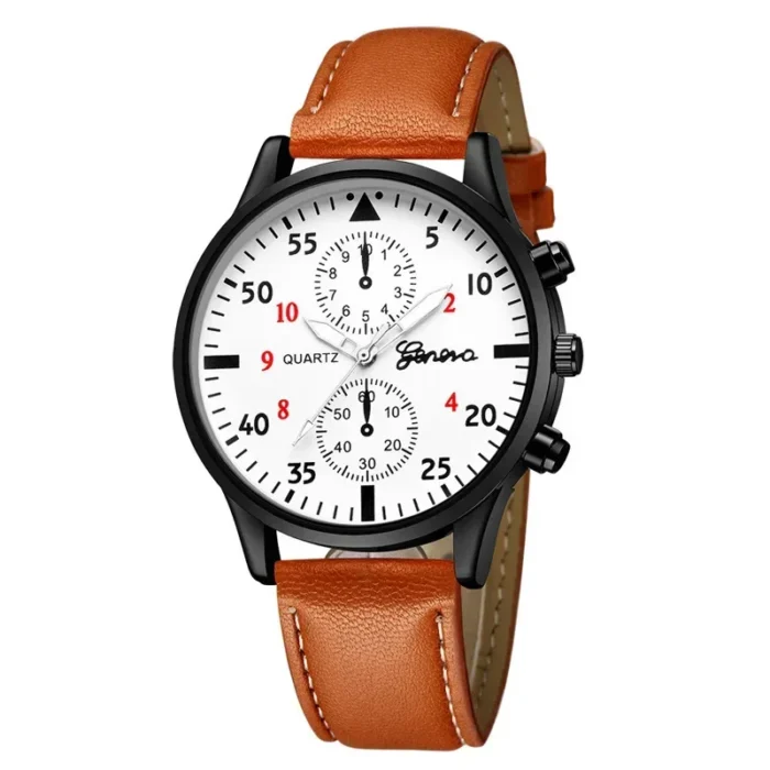 4/2/1pcs Men Sports Watches Set Man Business Quartz Wristwatch Luxury Brown Leather Bracelet Men Casual Clock Watch（no Box） - Image 16