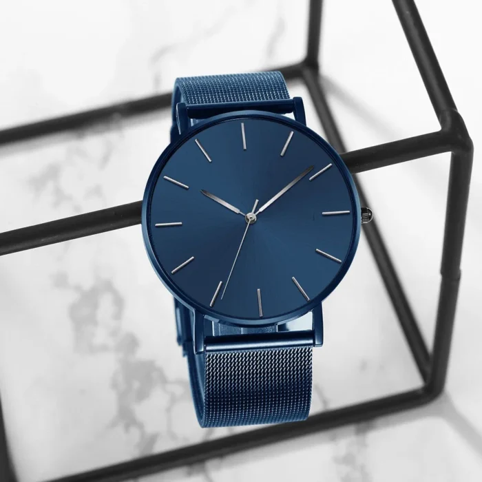 Men Watch Magnetic Bracelet Ultra Thin Quartz Watch Men Slim Mesh Steel Waterproof Sport Watch Black Relogio Masculino - Image 5