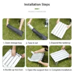 WESTTUNE Mini Camping Table Ultralight Portable Aluminum Alloy Outdoor Table Roll-Up Folding Table for Backpacking Picnic BBQ - Image 6