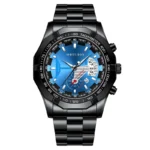 UTHAI H136 New Men's Quartz Watch Fashion Business Glow Calendar Three Beads Stainless Steel Alloy Watch Band - Image 10