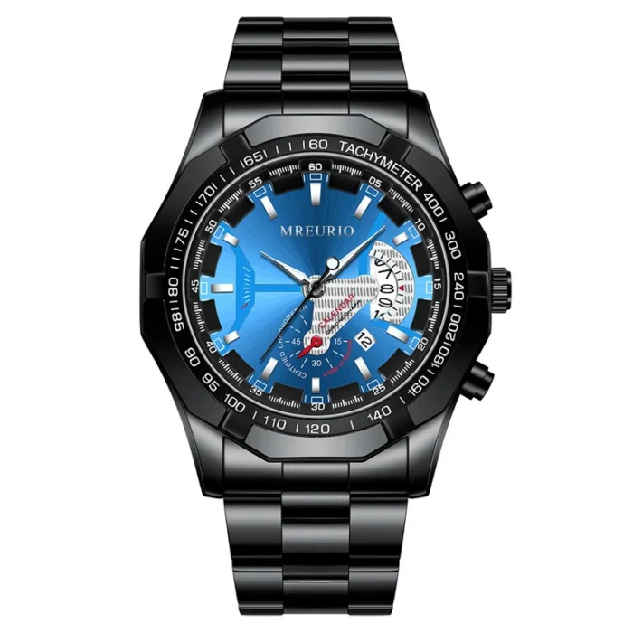 UTHAI H136 New Men's Quartz Watch Fashion Business Glow Calendar Three Beads Stainless Steel Alloy Watch Band - Image 10