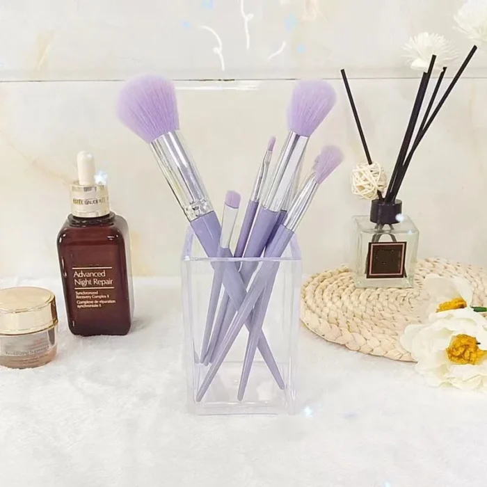 3 Holes Transparent Acrylic Makeup Brush Tool Cosmetic Makeup Storage Box Case Make-up Brush Holder Table Organizer Make Up Tool - Image 3