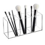 3 Holes Transparent Acrylic Makeup Brush Tool Cosmetic Makeup Storage Box Case Make-up Brush Holder Table Organizer Make Up Tool