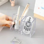 3 Holes Transparent Acrylic Makeup Brush Tool Cosmetic Makeup Storage Box Case Make-up Brush Holder Table Organizer Make Up Tool - Image 2