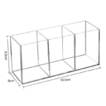 3 Holes Transparent Acrylic Makeup Brush Tool Cosmetic Makeup Storage Box Case Make-up Brush Holder Table Organizer Make Up Tool - Image 6