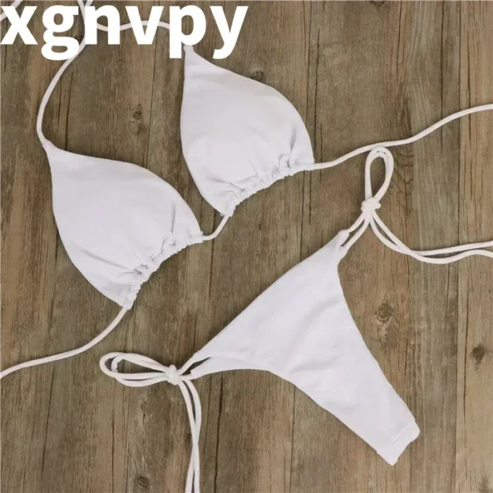 xgnvpy Swimsuit Women Sexy Bikini Set Push-up Padded Bra Thong Two-Piece Swimwear Beachwear Bathing Suit Stylish Femme - Image 2