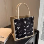 2024 Linen Bags Handbag For Women Shopper Tote Bag Fashion Designer Bag Convenient Large-capacity For Travel Grocery Bag - Image 7