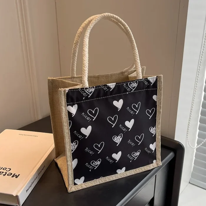 2024 Linen Bags Handbag For Women Shopper Tote Bag Fashion Designer Bag Convenient Large-capacity For Travel Grocery Bag - Image 7