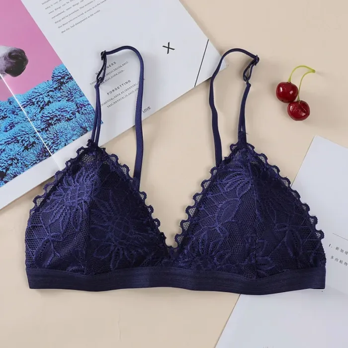 Sexy Deep V Bras for Women Triangle Cup Bralette Ladies Soft Underwear Adjustable Push Up Bra Sexy Lingerie Lace Bra Strapless - Image 8