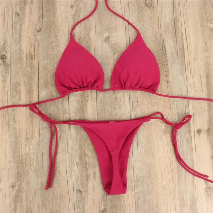 xgnvpy Swimsuit Women Sexy Bikini Set Push-up Padded Bra Thong Two-Piece Swimwear Beachwear Bathing Suit Stylish Femme - Image 12