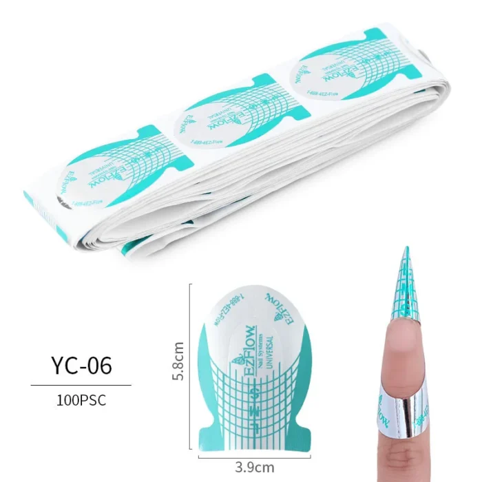 50/100 PCS/Roll French Nail Form For Extension Acrylic Gel Extension Mode Professional Manicure Nail Art Paper Holder Tools - Image 7