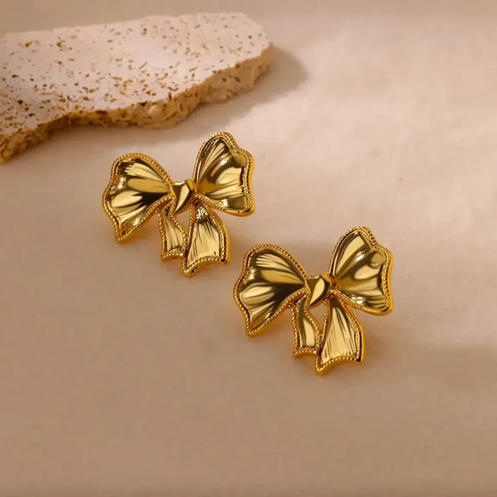 Stainless Steel Earring for Women Heart Zircon Gold Color Hoop Earrings Vintage Waterproof Ear Piercing Jewelry Accessories Gift - Image 5