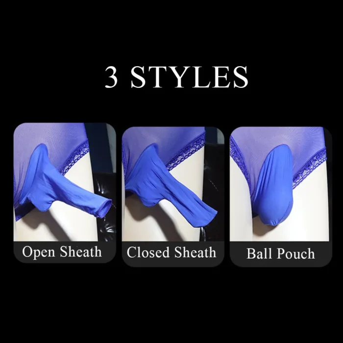 Men Sexy Underwear Sheer Seamless See Through G-string Brief Stretch Pouch Sheath Panties Shorts Silky Oil Glossy Male Lingerie - Image 5