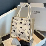 2024 Linen Bags Handbag For Women Shopper Tote Bag Fashion Designer Bag Convenient Large-capacity For Travel Grocery Bag - Image 9