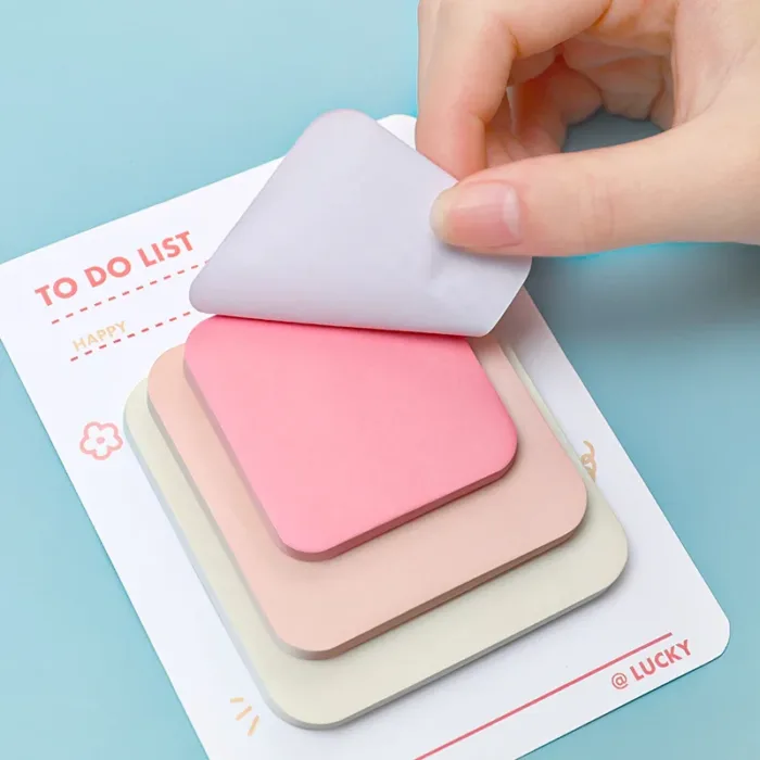 Multicolor Memo Pad 3 Size Adhesive Notepad Decal Scrapbooking DIY Diary Sticky Note Office School Supplies Kawaii Stationery - Image 4