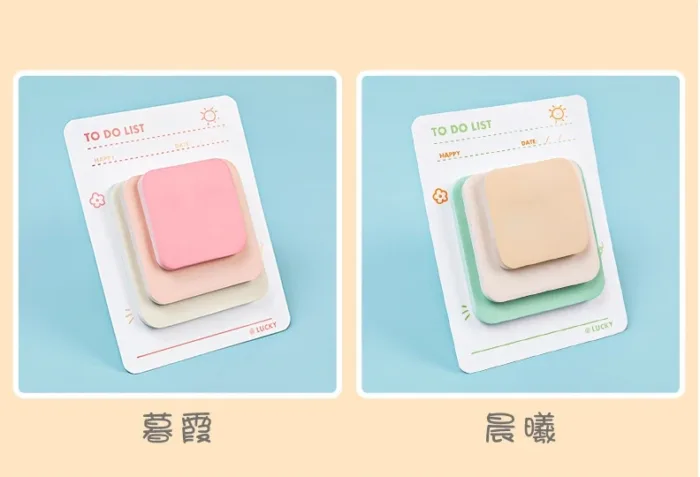 Multicolor Memo Pad 3 Size Adhesive Notepad Decal Scrapbooking DIY Diary Sticky Note Office School Supplies Kawaii Stationery - Image 11