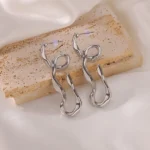 Stainless Steel Earring for Women Heart Zircon Gold Color Hoop Earrings Vintage Waterproof Ear Piercing Jewelry Accessories Gift - Image 11