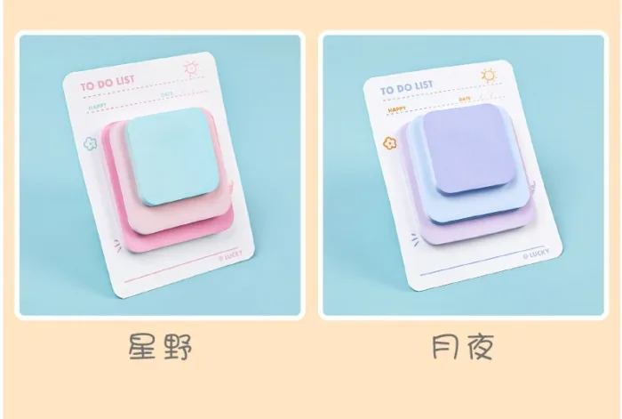 Multicolor Memo Pad 3 Size Adhesive Notepad Decal Scrapbooking DIY Diary Sticky Note Office School Supplies Kawaii Stationery - Image 10