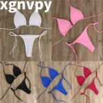 xgnvpy Swimsuit Women Sexy Bikini Set Push-up Padded Bra Thong Two-Piece Swimwear Beachwear Bathing Suit Stylish Femme - Image 6
