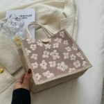 2024 Linen Bags Handbag For Women Shopper Tote Bag Fashion Designer Bag Convenient Large-capacity For Travel Grocery Bag - Image 12