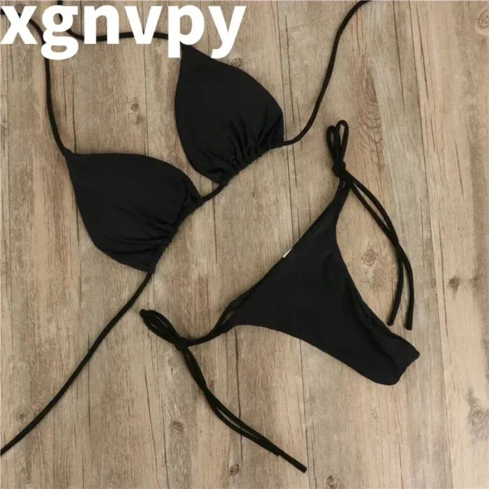 xgnvpy Swimsuit Women Sexy Bikini Set Push-up Padded Bra Thong Two-Piece Swimwear Beachwear Bathing Suit Stylish Femme - Image 1