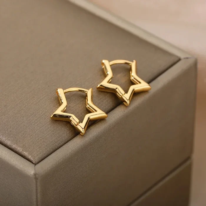 Stainless Steel Earring for Women Heart Zircon Gold Color Hoop Earrings Vintage Waterproof Ear Piercing Jewelry Accessories Gift - Image 22
