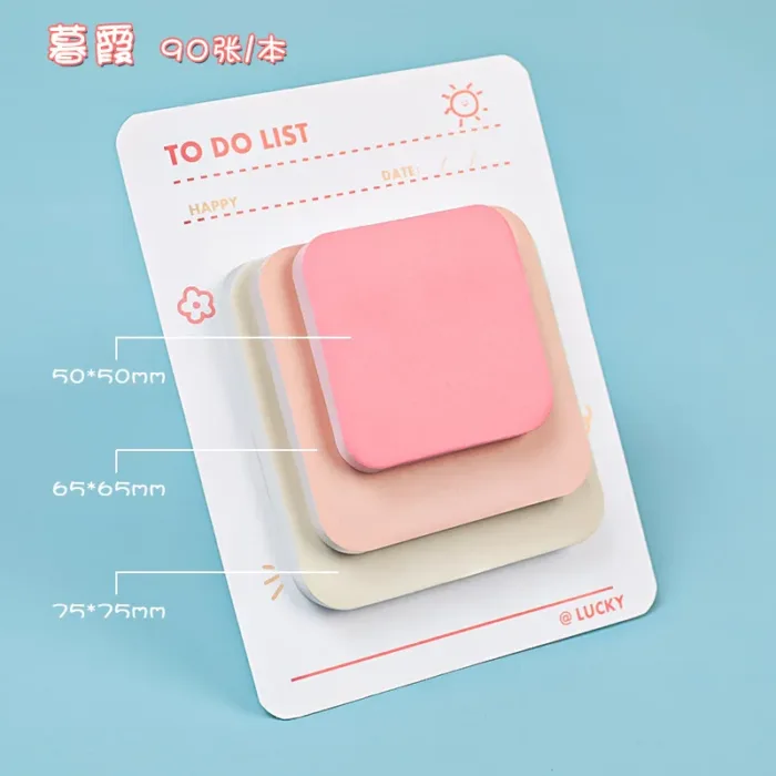 Multicolor Memo Pad 3 Size Adhesive Notepad Decal Scrapbooking DIY Diary Sticky Note Office School Supplies Kawaii Stationery - Image 7
